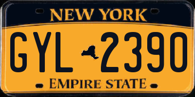NY license plate GYL2390