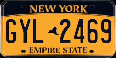NY license plate GYL2469