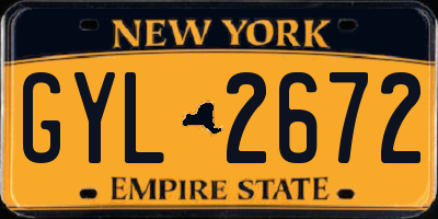 NY license plate GYL2672