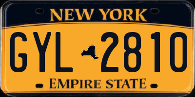 NY license plate GYL2810