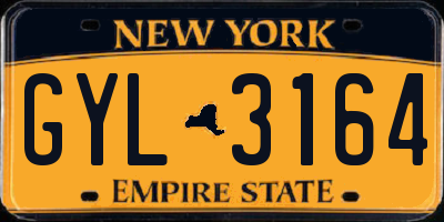 NY license plate GYL3164