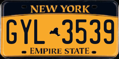 NY license plate GYL3539