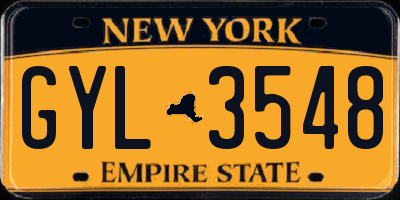 NY license plate GYL3548