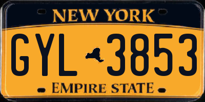 NY license plate GYL3853
