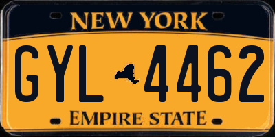 NY license plate GYL4462