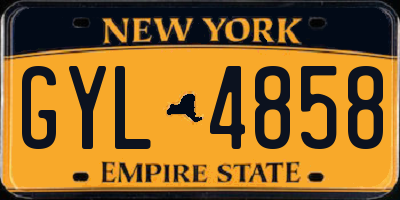 NY license plate GYL4858