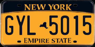 NY license plate GYL5015