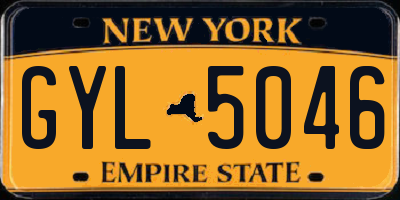 NY license plate GYL5046