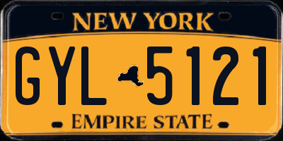 NY license plate GYL5121