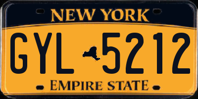 NY license plate GYL5212