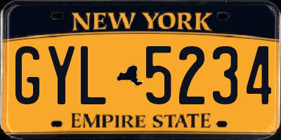 NY license plate GYL5234