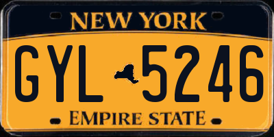 NY license plate GYL5246
