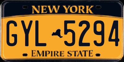 NY license plate GYL5294