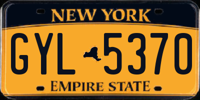 NY license plate GYL5370