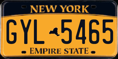 NY license plate GYL5465