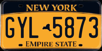 NY license plate GYL5873