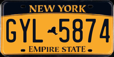 NY license plate GYL5874