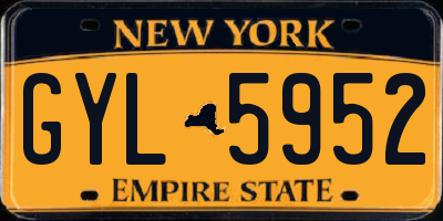 NY license plate GYL5952