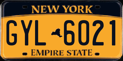 NY license plate GYL6021