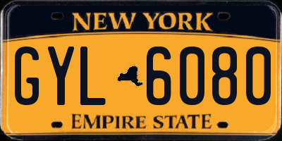 NY license plate GYL6080