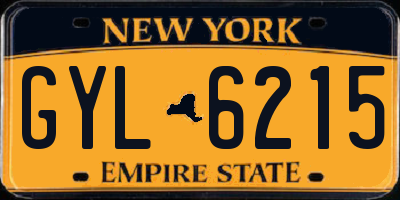 NY license plate GYL6215