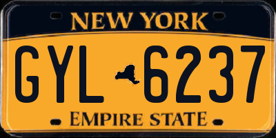 NY license plate GYL6237