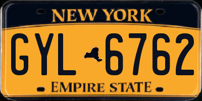 NY license plate GYL6762
