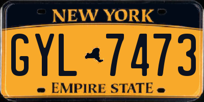 NY license plate GYL7473