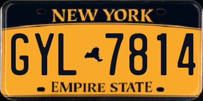 NY license plate GYL7814