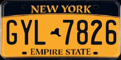 NY license plate GYL7826