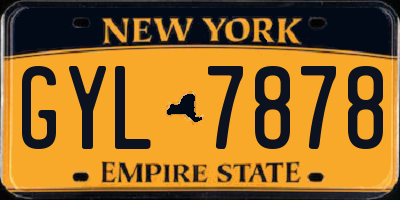 NY license plate GYL7878