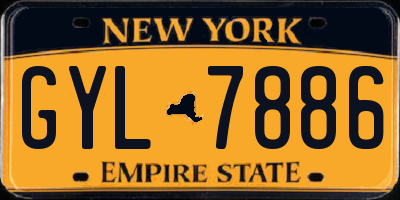 NY license plate GYL7886