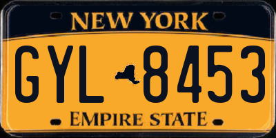 NY license plate GYL8453