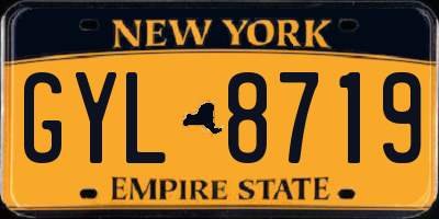 NY license plate GYL8719