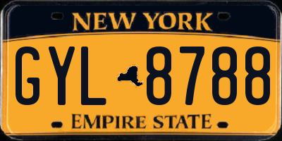NY license plate GYL8788