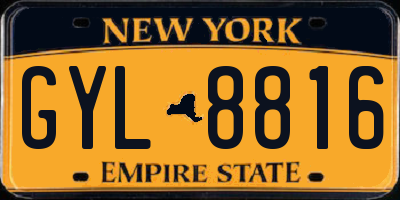 NY license plate GYL8816
