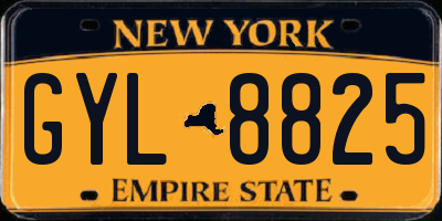 NY license plate GYL8825