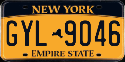 NY license plate GYL9046