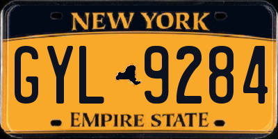 NY license plate GYL9284