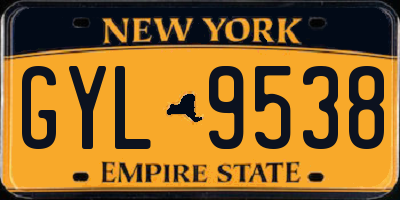 NY license plate GYL9538