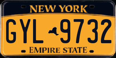 NY license plate GYL9732