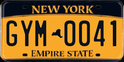 NY license plate GYM0041