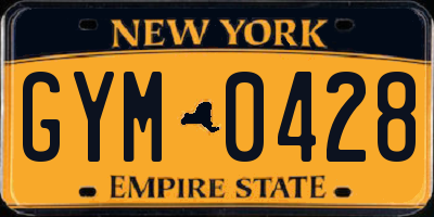 NY license plate GYM0428