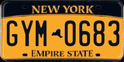 NY license plate GYM0683