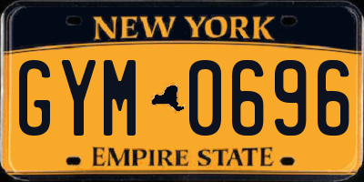 NY license plate GYM0696