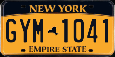NY license plate GYM1041
