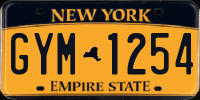 NY license plate GYM1254