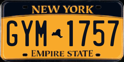 NY license plate GYM1757
