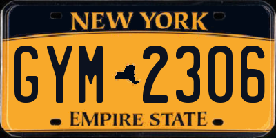 NY license plate GYM2306