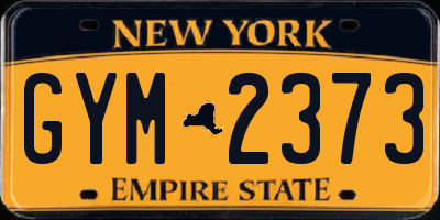 NY license plate GYM2373